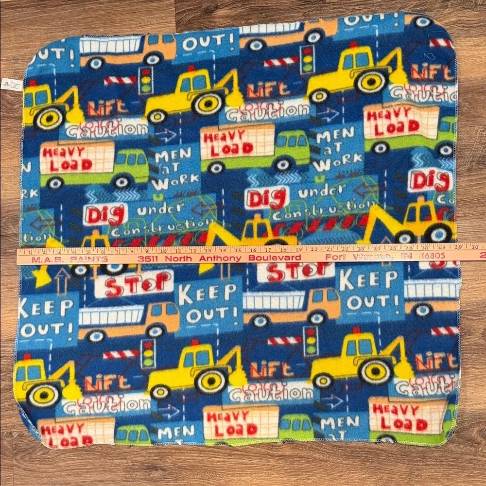 Cribmates truck blue Construction Theme Kids baby blanket